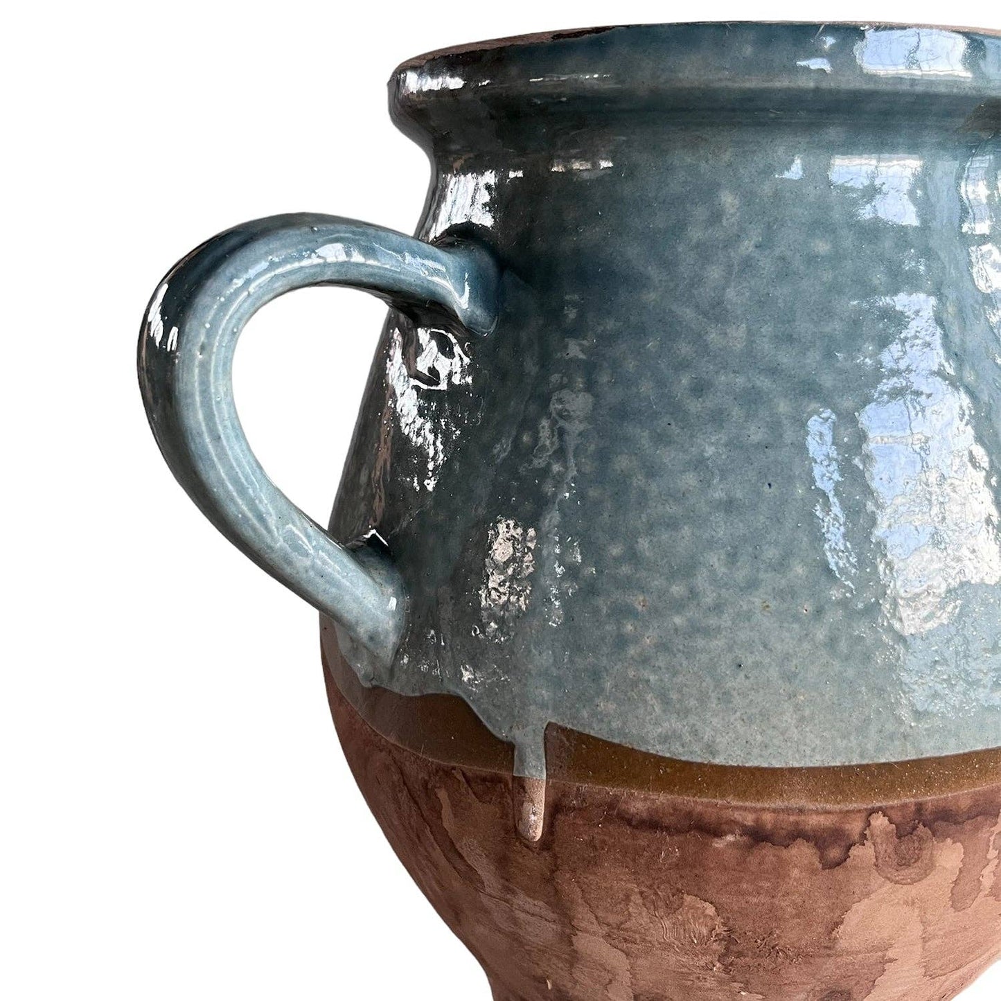 Light Blue-Cottage Crafted 2-Handle Jug:
