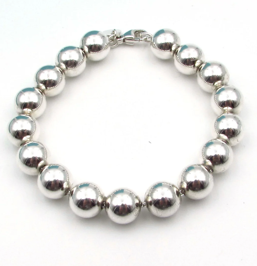 Ball and Bead Bracelet- Lobster claw clasp Steel