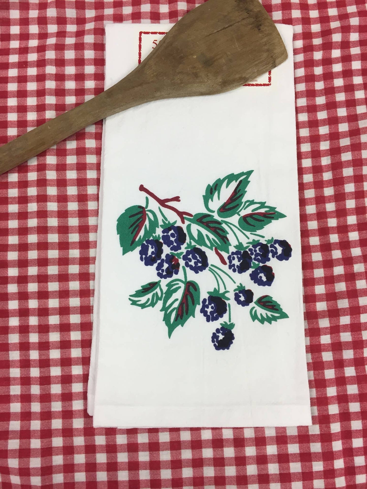 Blackberries Retro Flour Sack Kitchen Towel