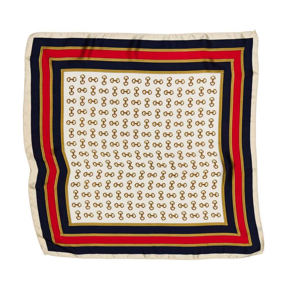 SILKY SQUARE NECK SCARF SPSS-3510: Bk