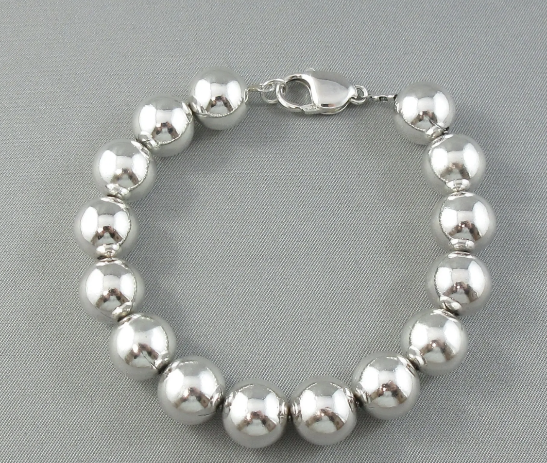 Ball and Bead Bracelet- Lobster claw clasp Steel