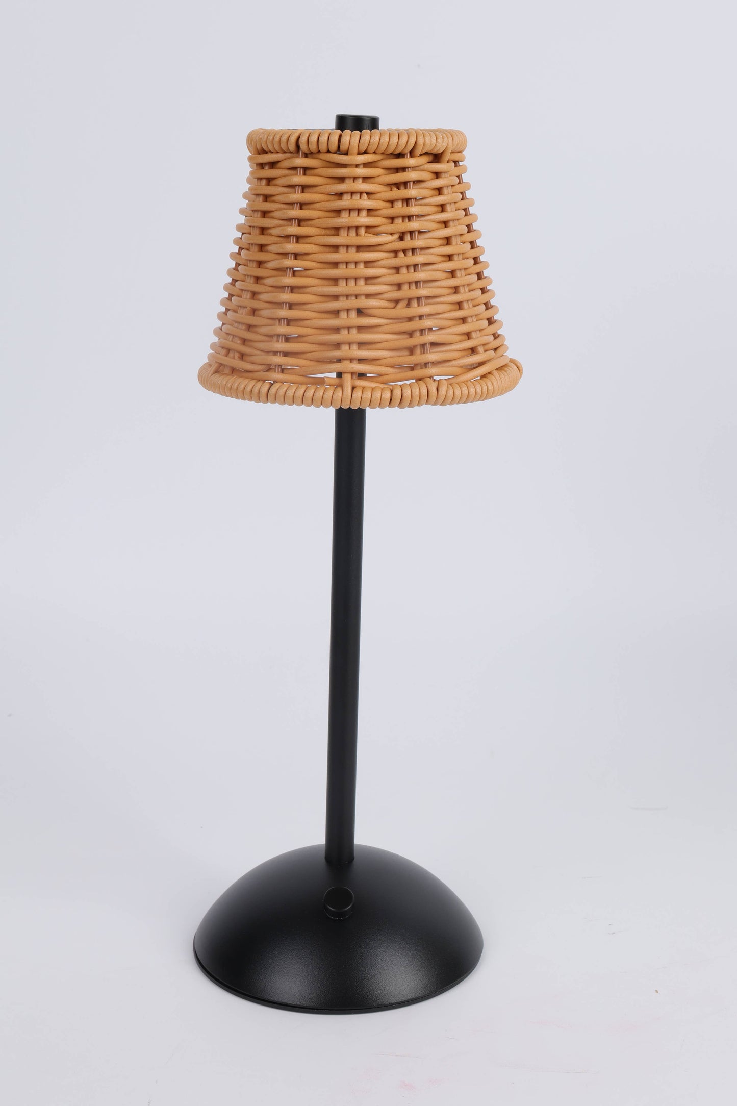 Black:-Rechargeable Rattan LED Lamp