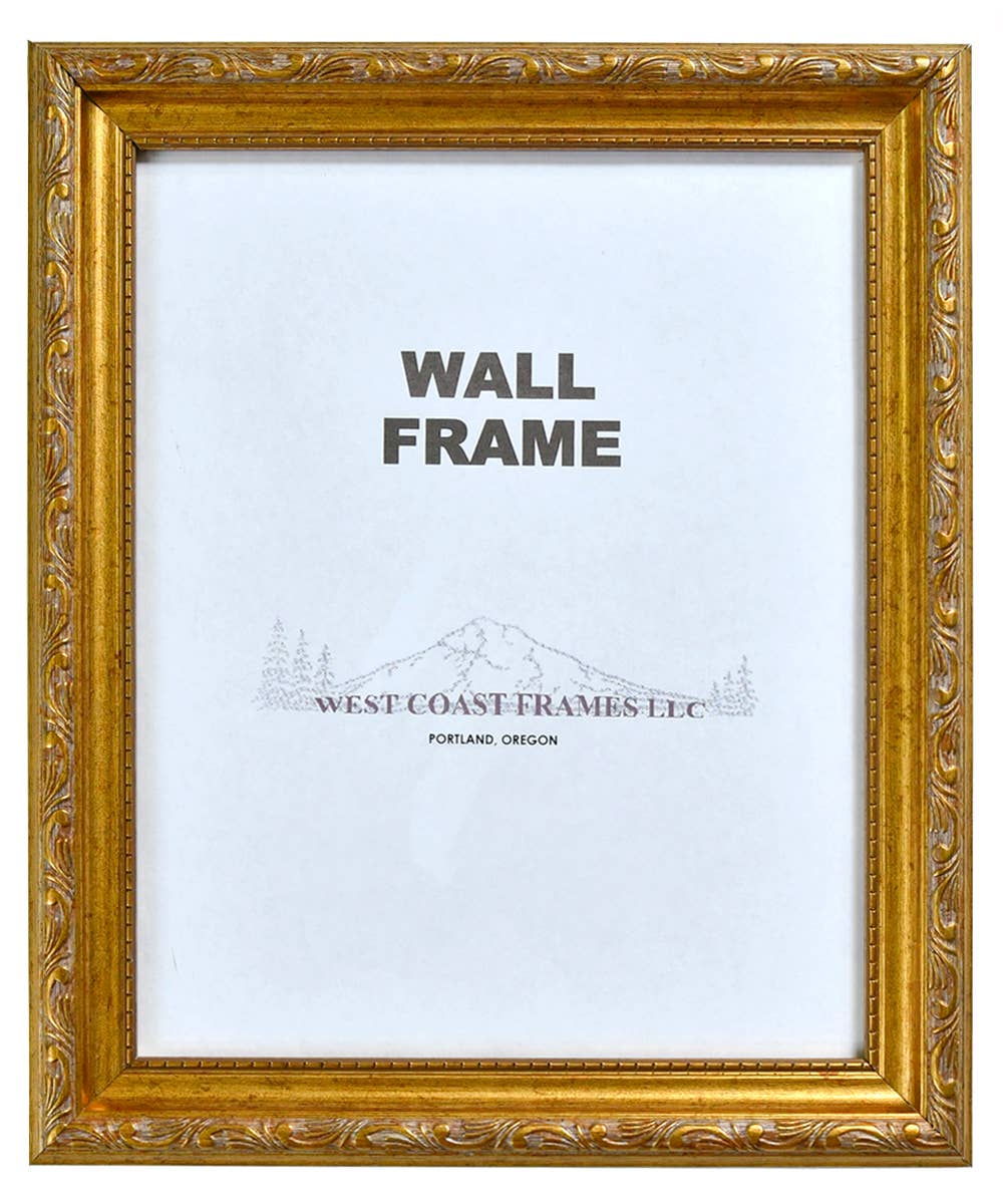 301G - 1-1/4" Gold Antique Filagree Poly Picture Frame