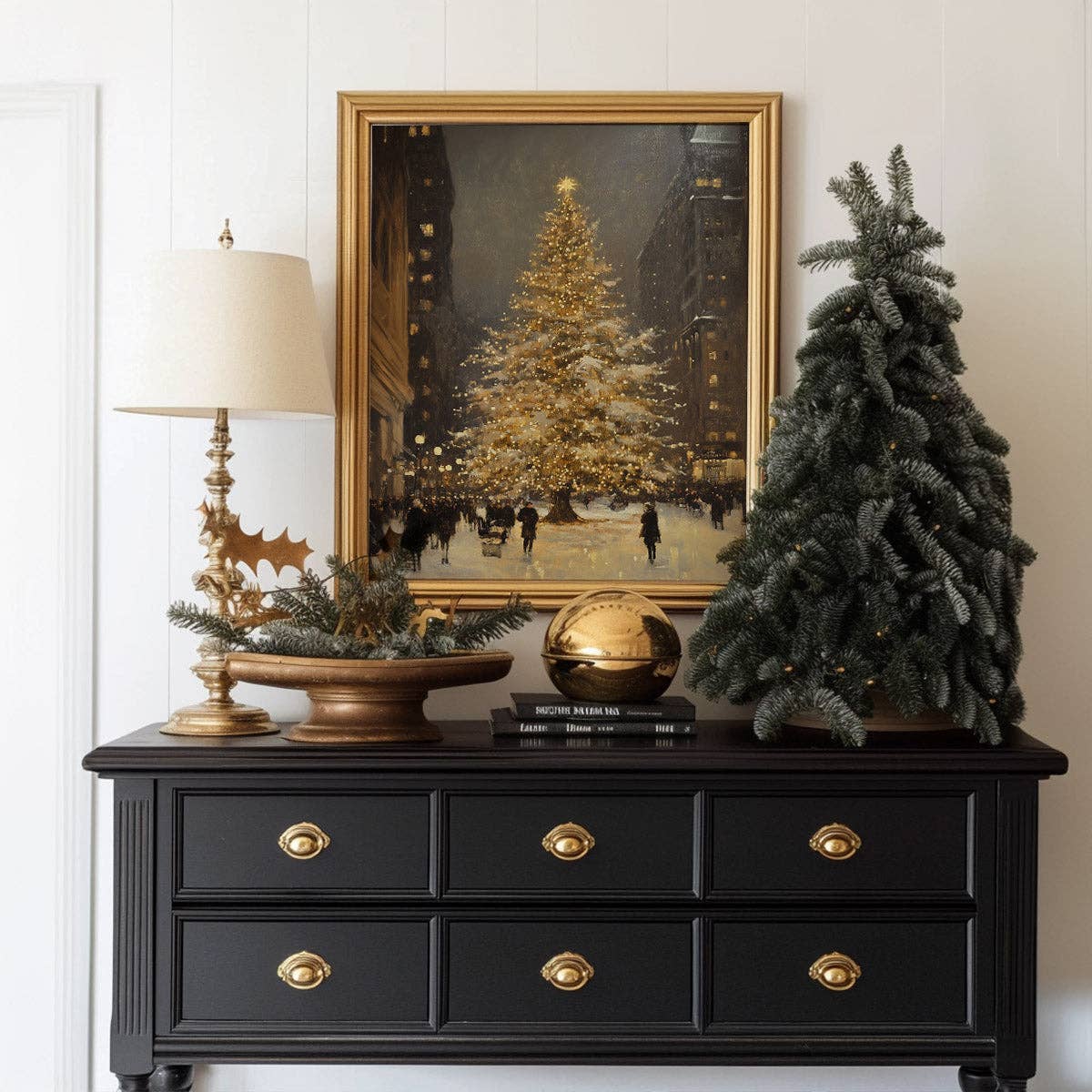 Manhattan Christmas Tree Art Print