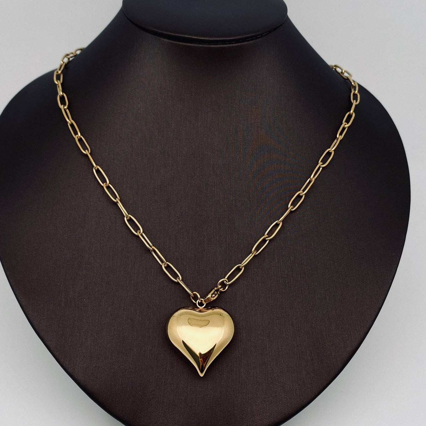 Chain Heart-shaped Charm Necklace - FGS