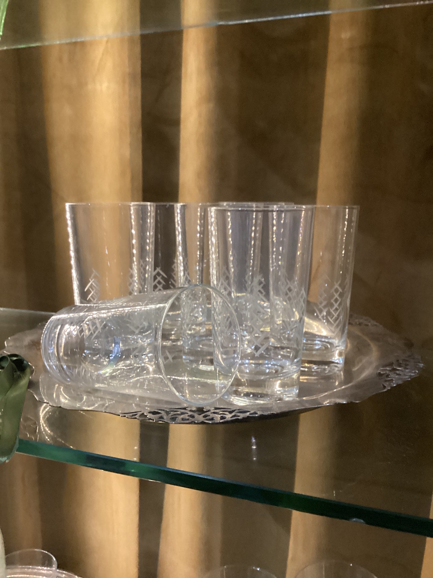 Stitched etched glasses