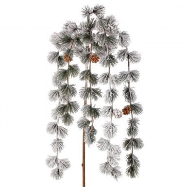 SNOWY CASCADE PINE SPRAY- 36"