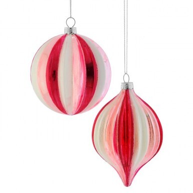 RIDGE BALL/ONION ORNAMENT (4-4.5" GLASS)