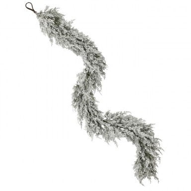 SNOWY DRAPING CEDAR GARLAND 60"