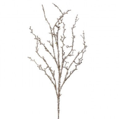 glitter iced branch- champagne 43"