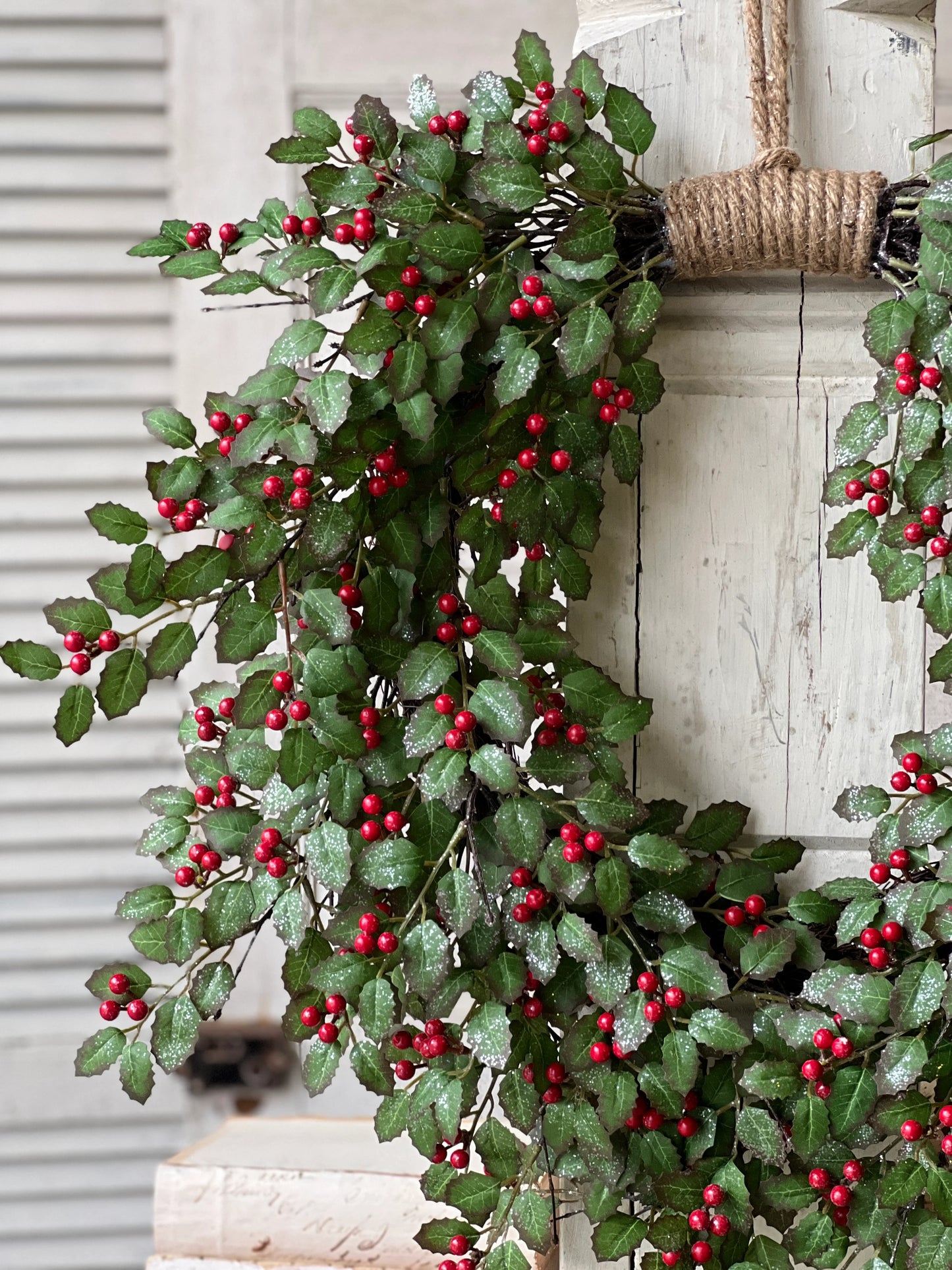 28"-Holly Hanging Wreath