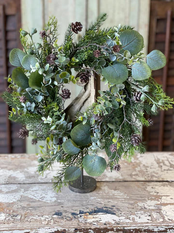 16"-Arbordale Eucalyptus Candle Ring