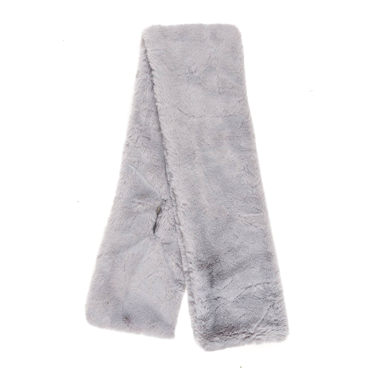 grey- Faux Fur Scarves