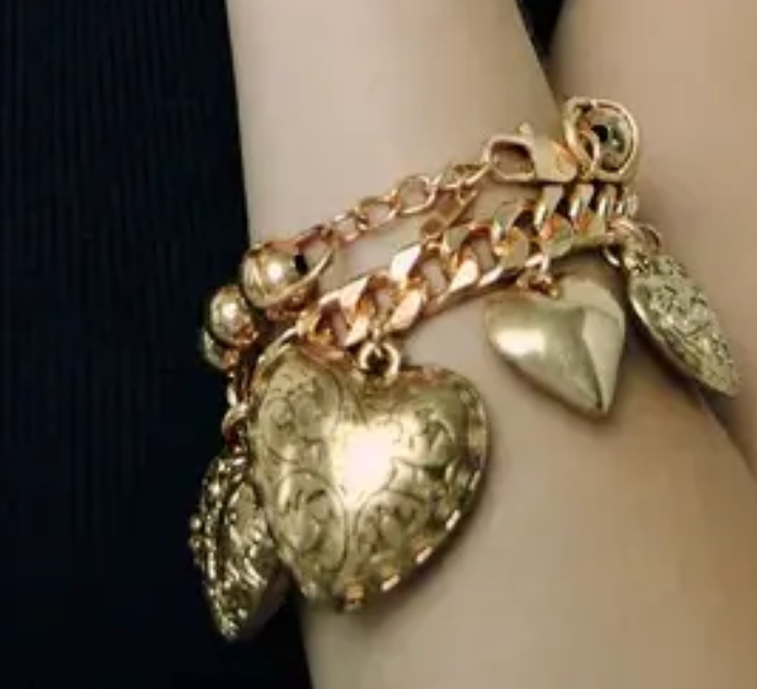Loves all Around- Charm Chain Bracelet 14K Silver
