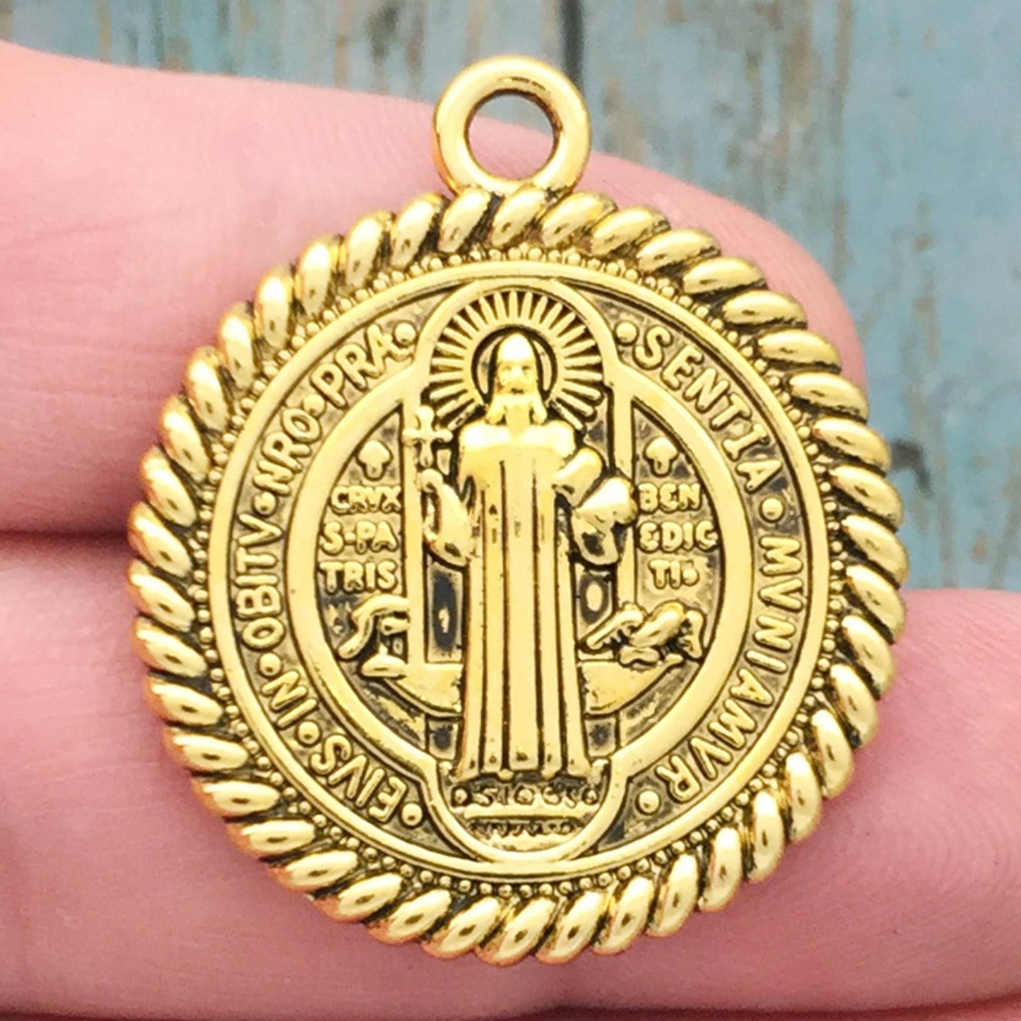 2 St Benedict Medal Gold by TIJC SP1694