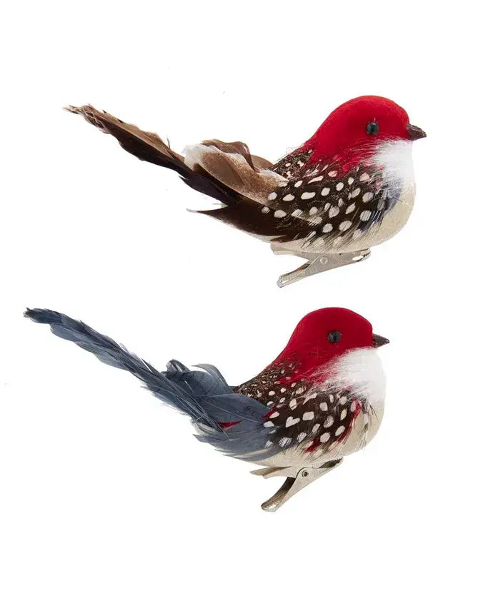 5.5"FEATHER/FLOCKED BIRD CLIP 2/A