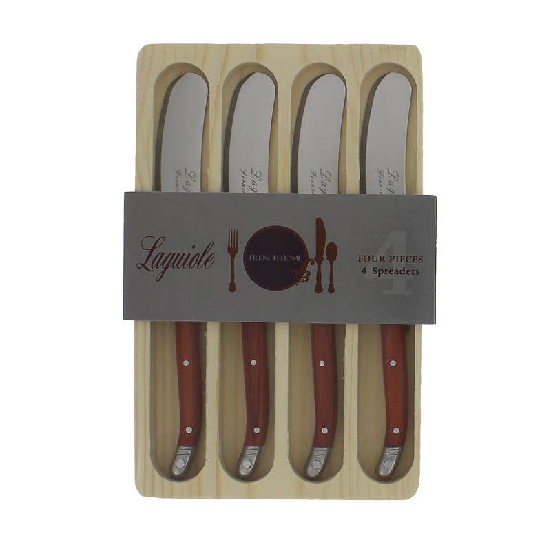 Laguiole 4-Piece Spreader Set with Pakkawood Handles