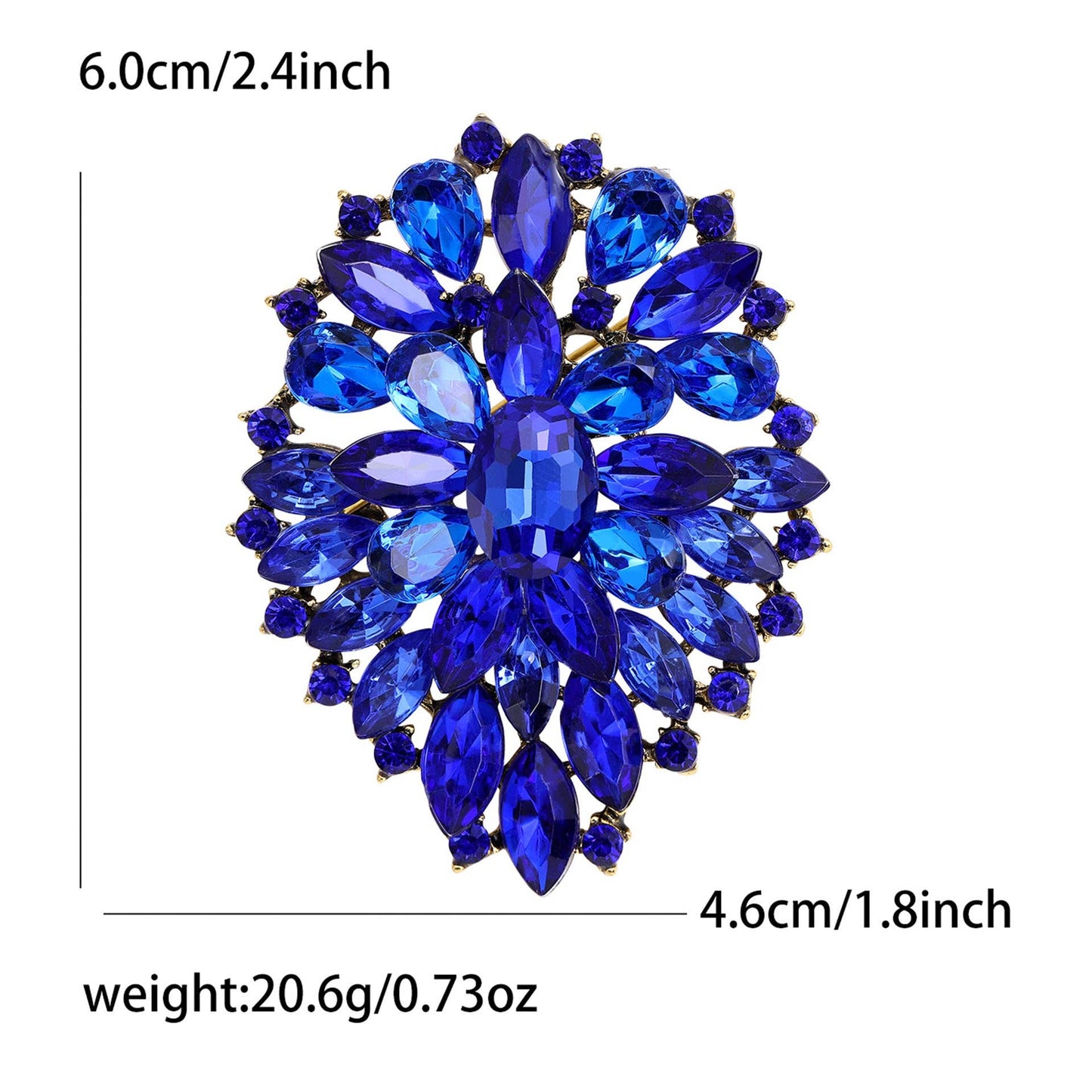 Rhinestone Brooch APA15454: Green