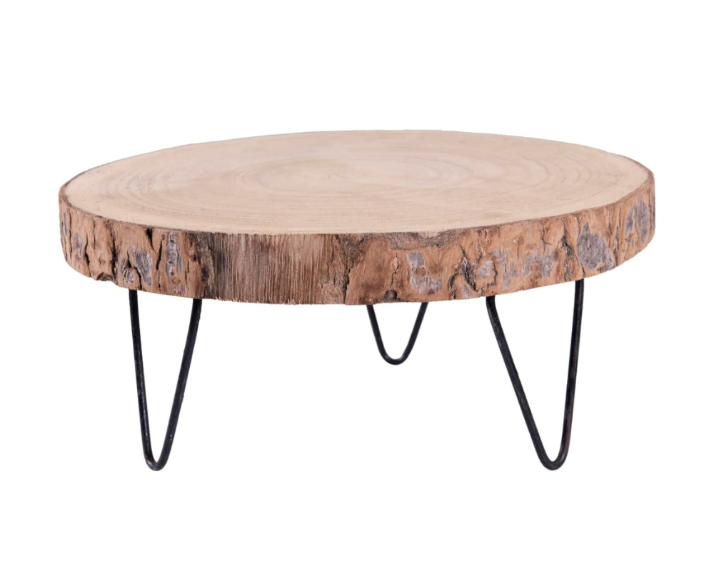 Wood & Hairpin Pedestal