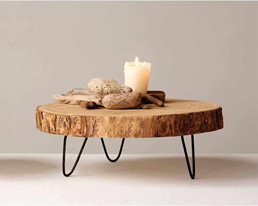 Wood & Hairpin Pedestal
