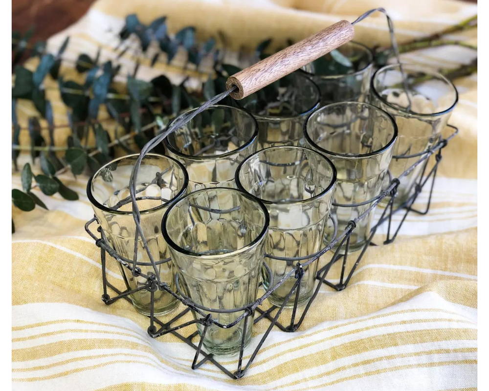 Caddy w/ 8 Glasses