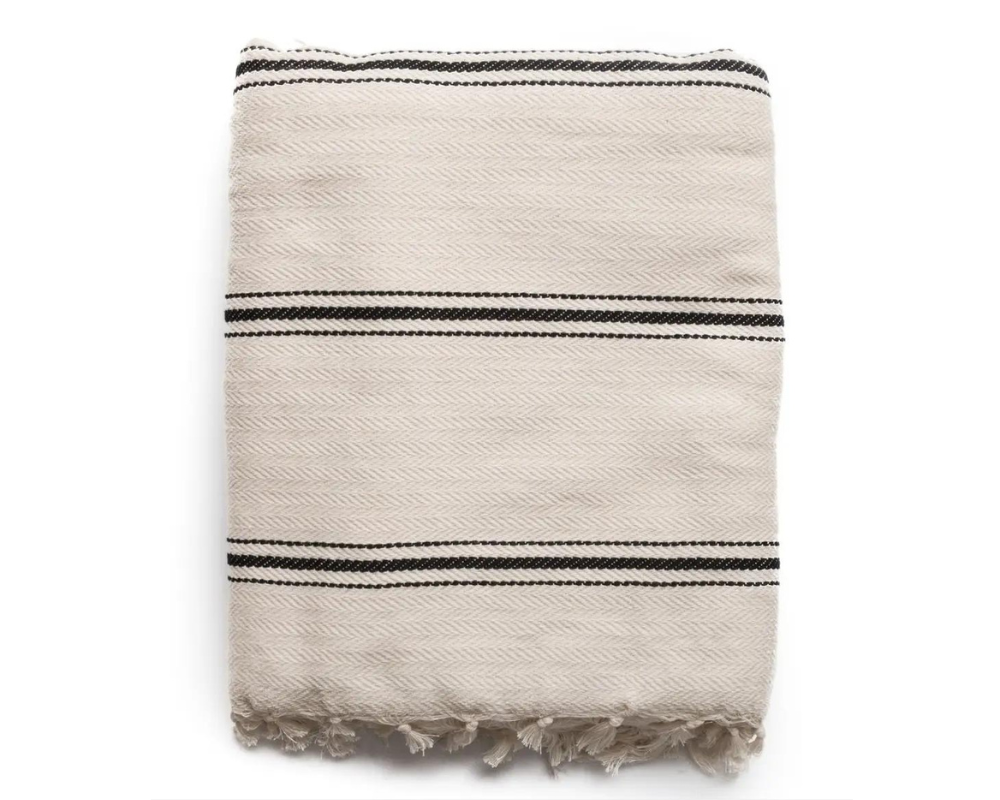 Ecru & Stripe Blanket