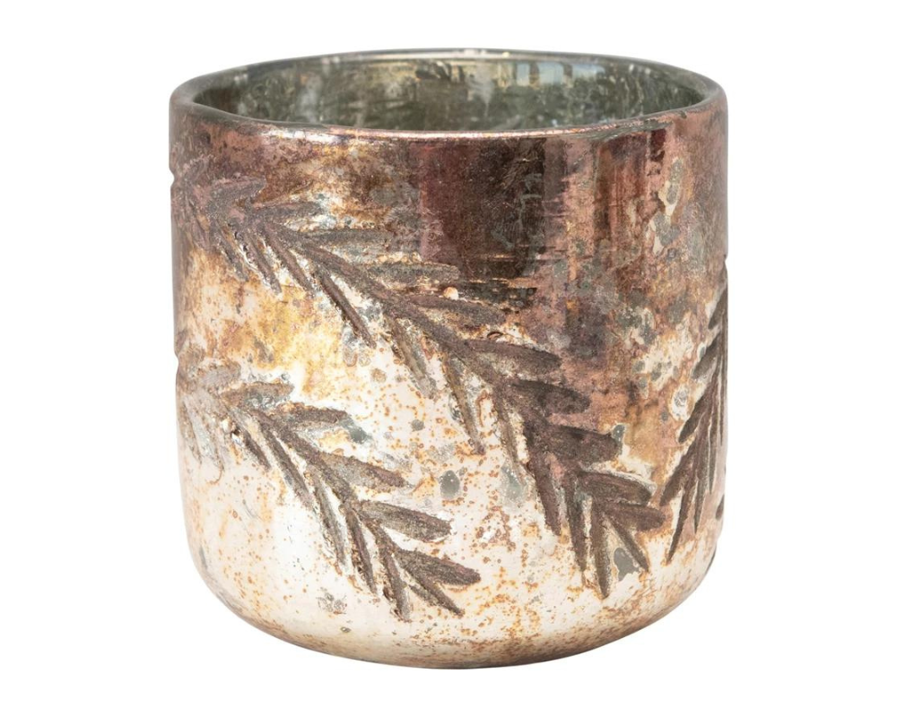 Mercury Glass Candle Holder