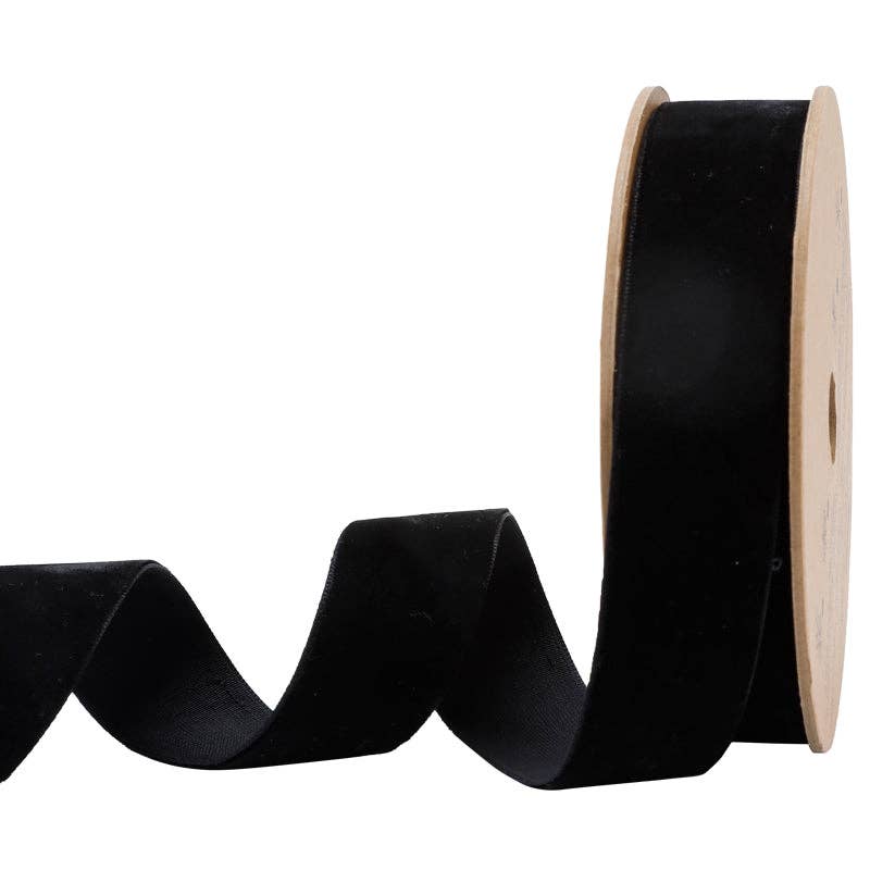 16 Colors | 1" Velvet Ribbon | 10 Yard Roll