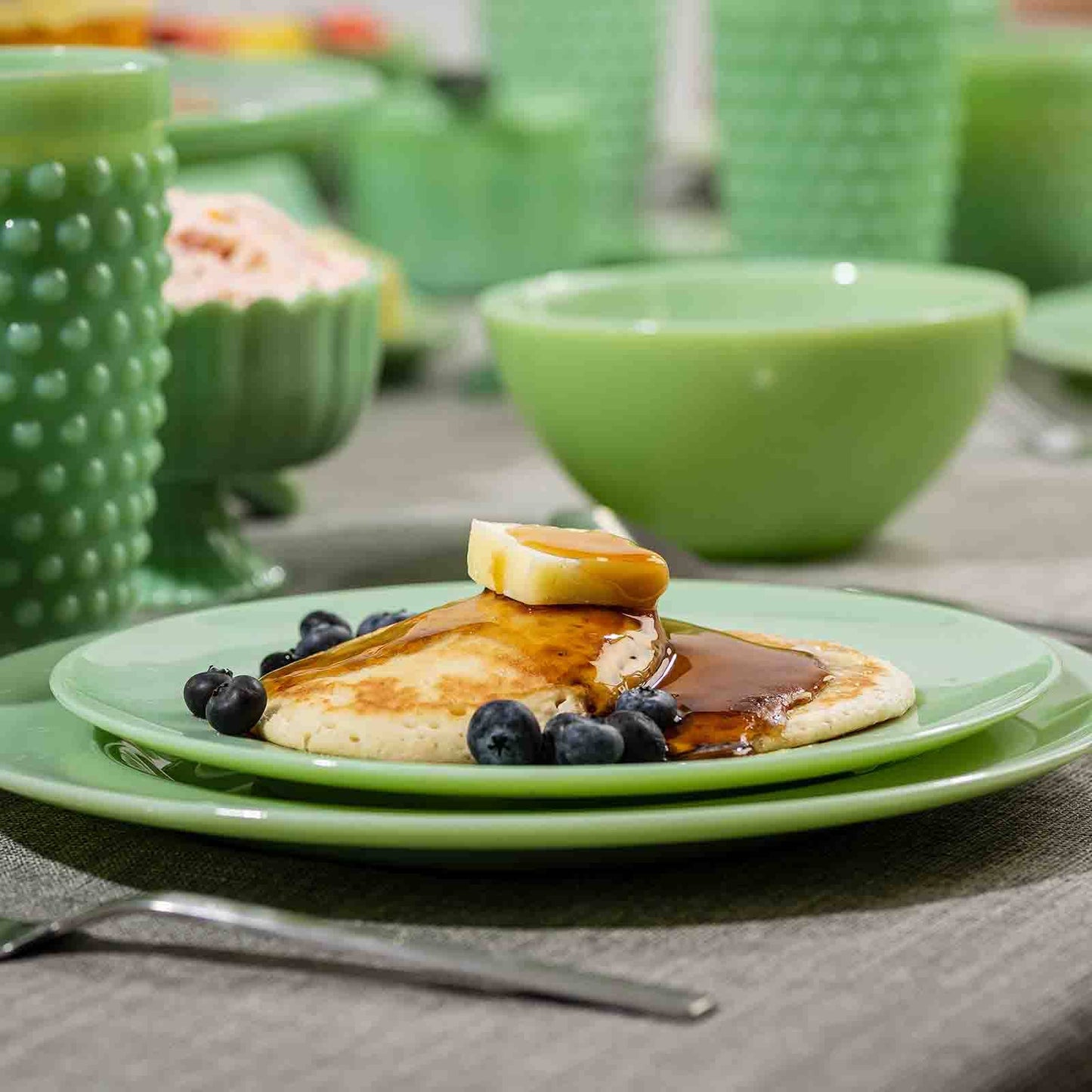 8" Round Side Plate-Jadeite Glass Collection™