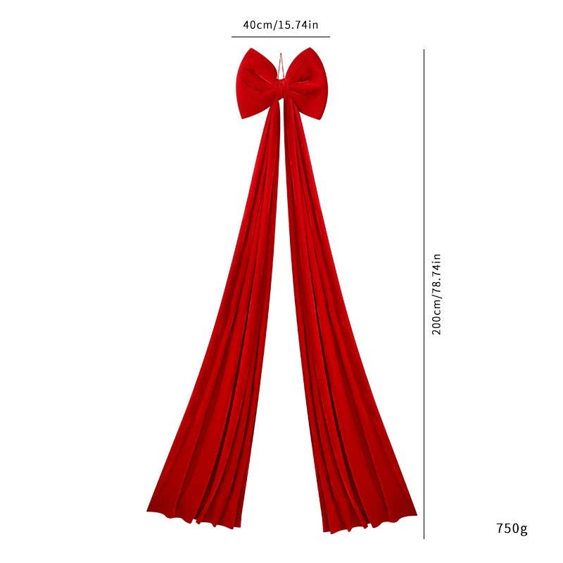 Extra Large Christmas Tree Topper Bow Decor: XL_Burgundy / L