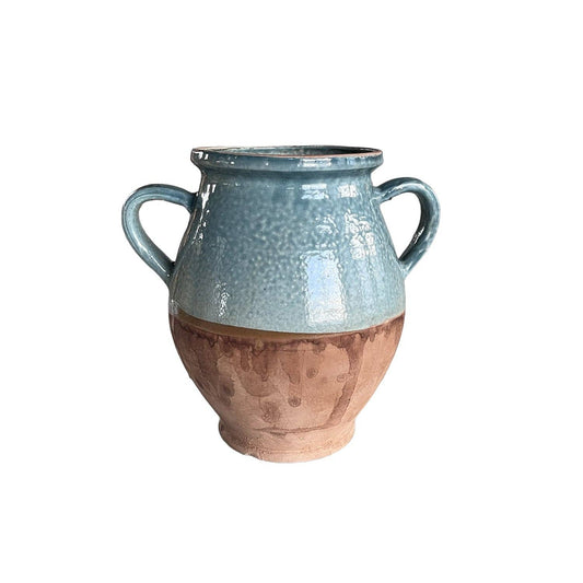 Light Blue-Cottage Crafted 2-Handle Jug: