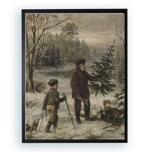 Christmas scene cutting Christmas tree: 8" X 10"