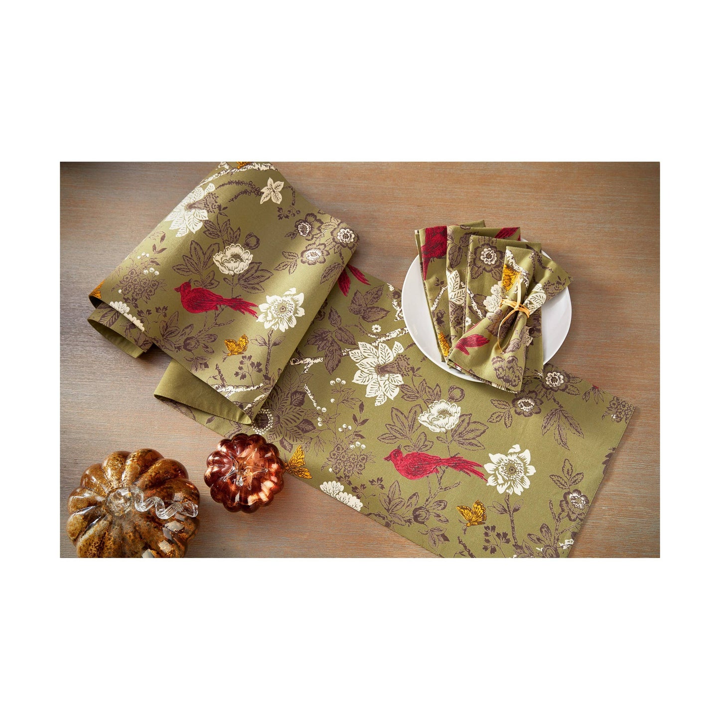Autumn Toile Runner - Green