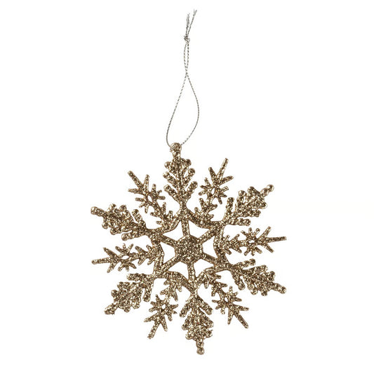 Snow Crystal Glitter Ornament