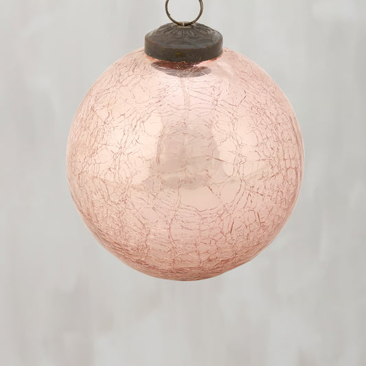 Pink Ball Glass Ornament