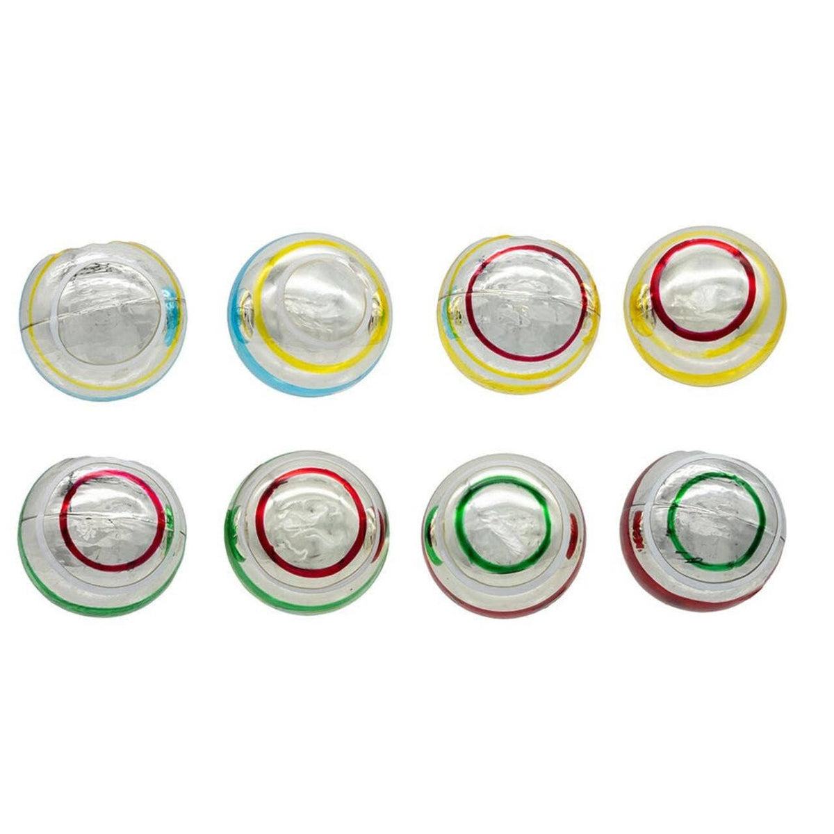 30MM GLASS SOLID+REFLECTOR BALLS 16PC