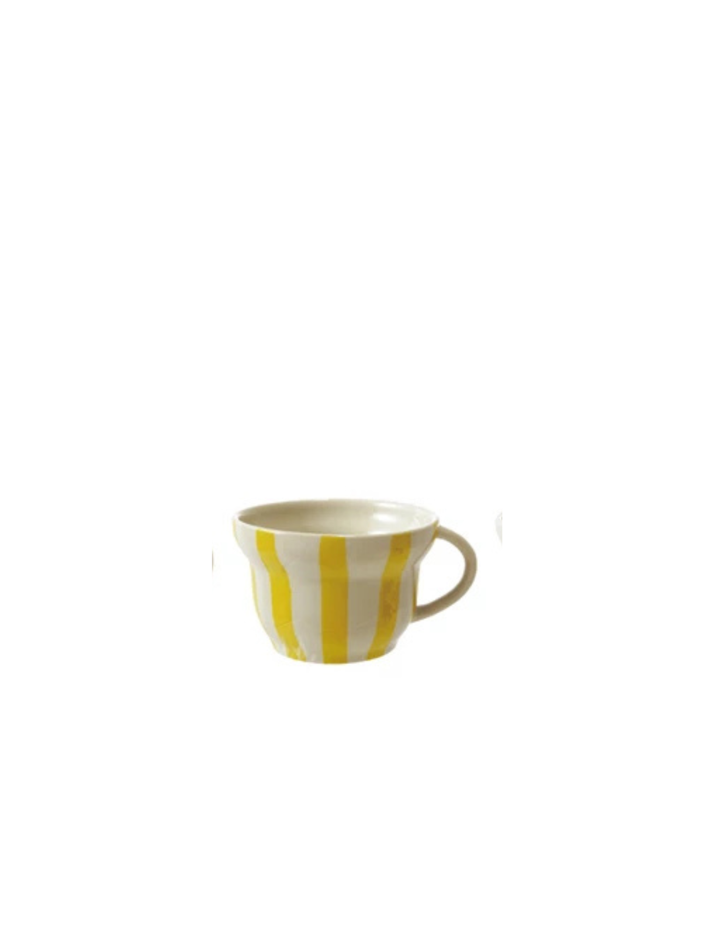 8 oz. Hand-Painted Stoneware Striped Mug, 4 Colors