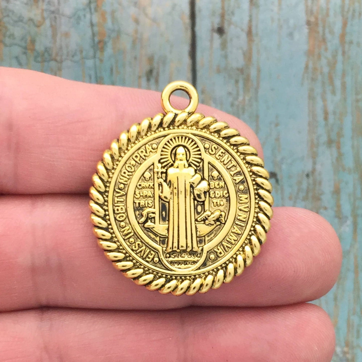 2 St Benedict Medal Gold by TIJC SP1694