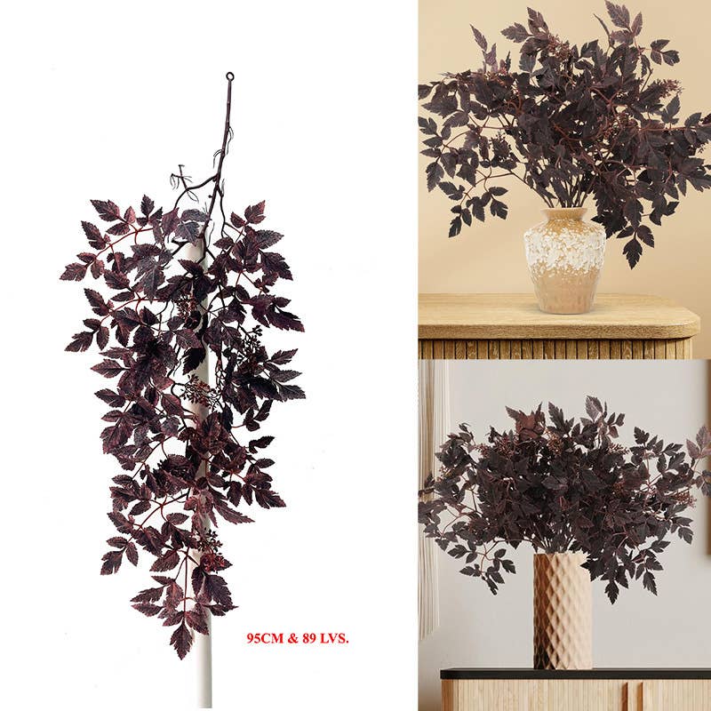 Plum Fake Cimicifuga Ramosa Leaves Branches : Style B