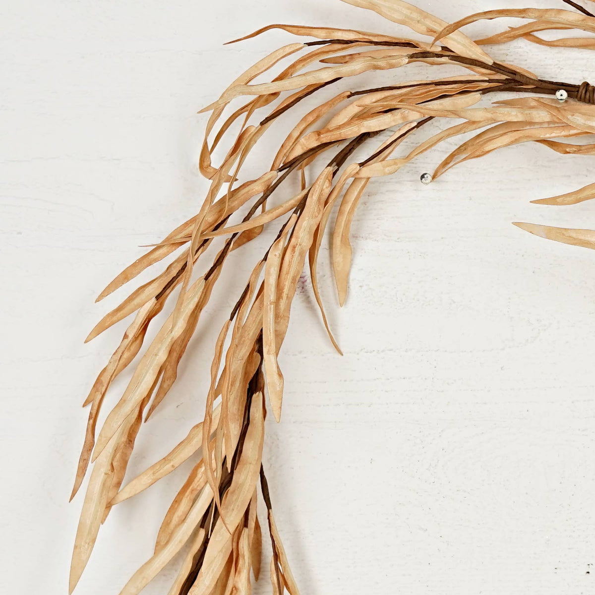 29541- 4.5ft Garland-Foam Willow Leaves-Beige