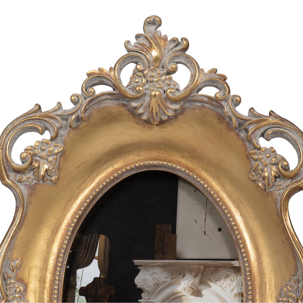 Gold Baroque Crown Oval Photo Frame