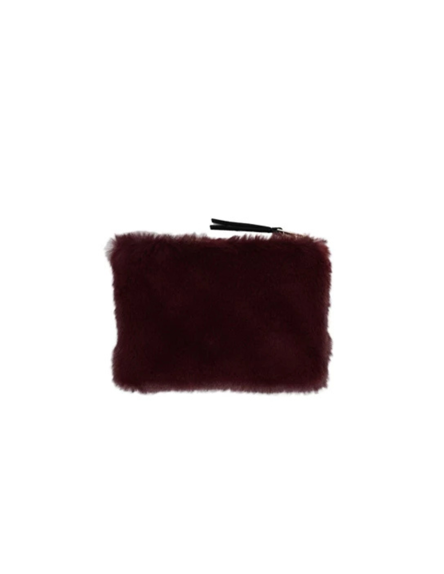 Zip Pouch Faux Fur Fabric with Interior Lining, 4 Colors