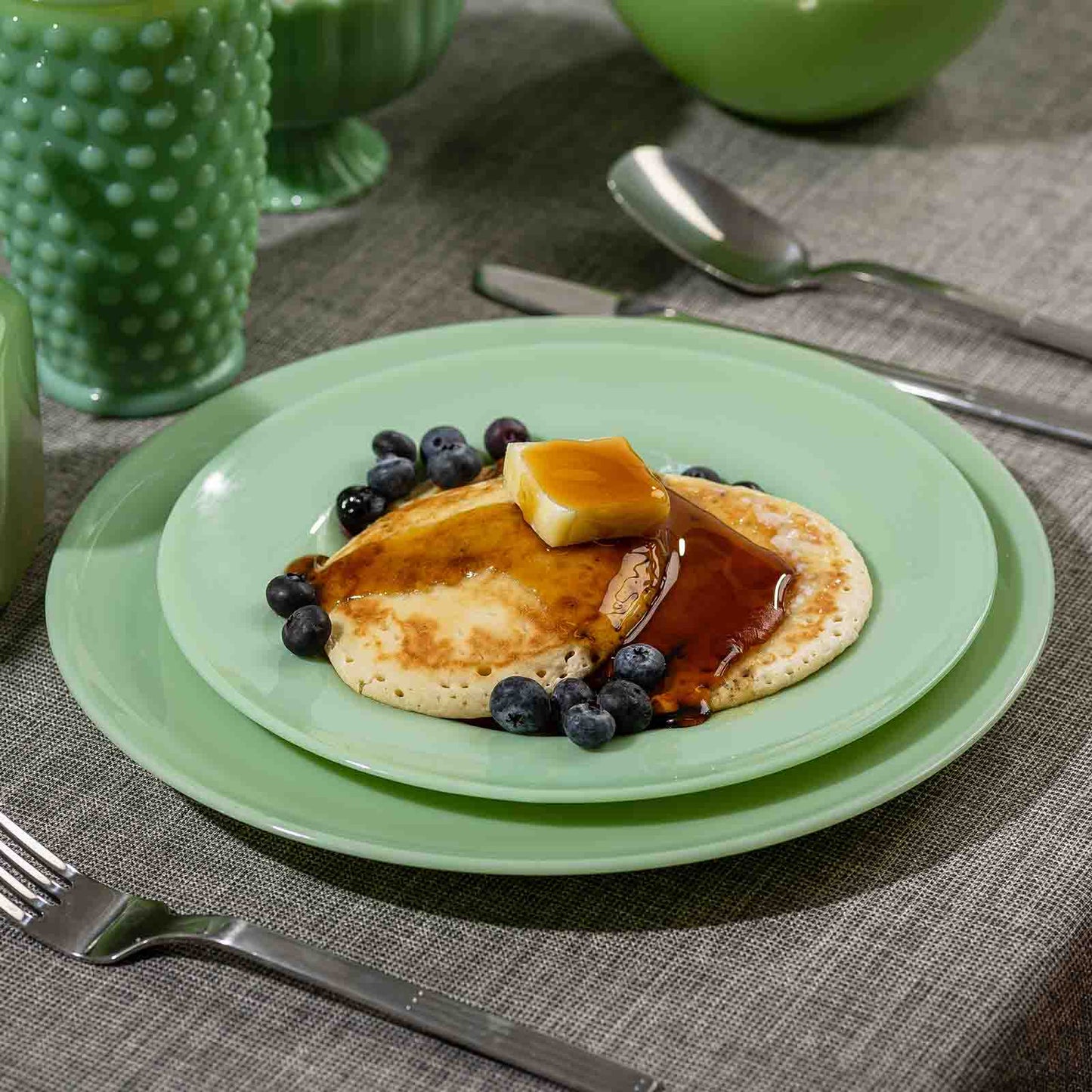 8" Round Side Plate-Jadeite Glass Collection™