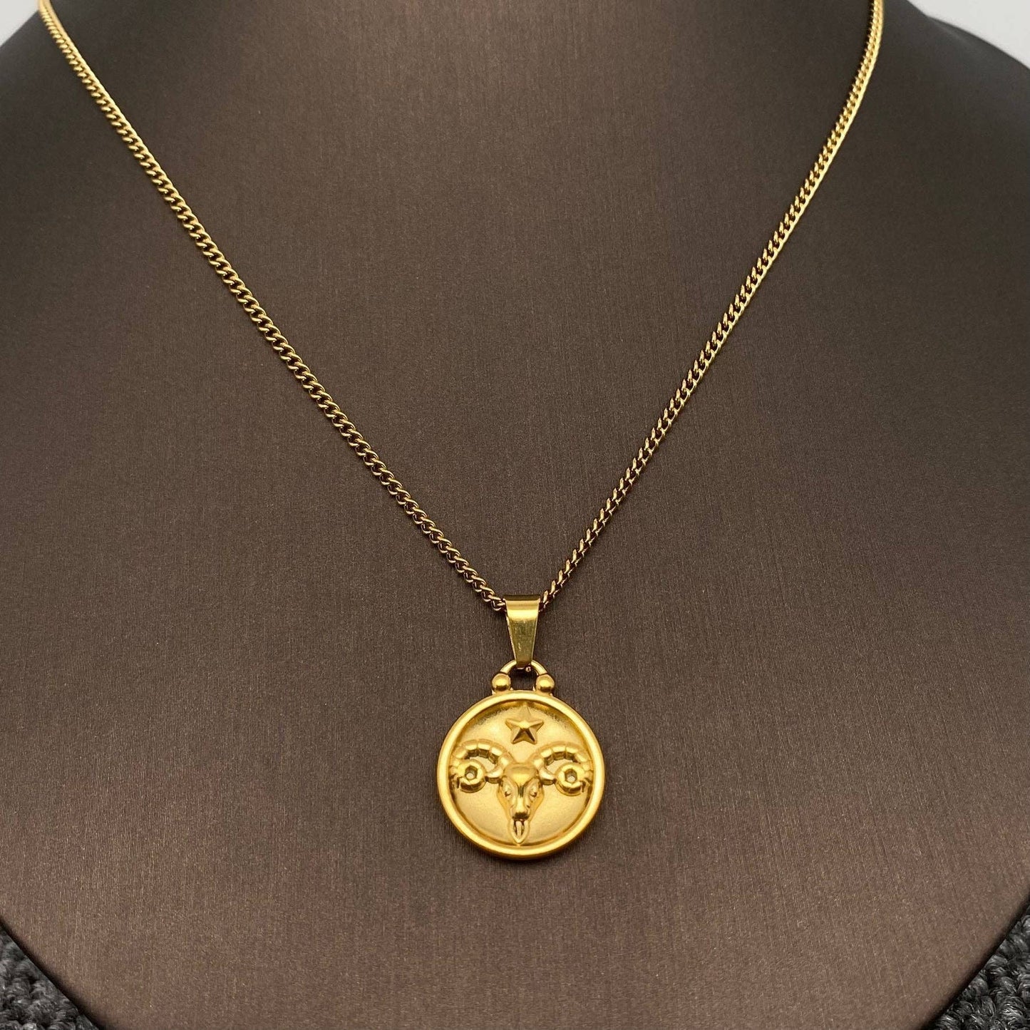 Zodiac 12 Constellation 18K Gold Plated SS Necklace - FGS