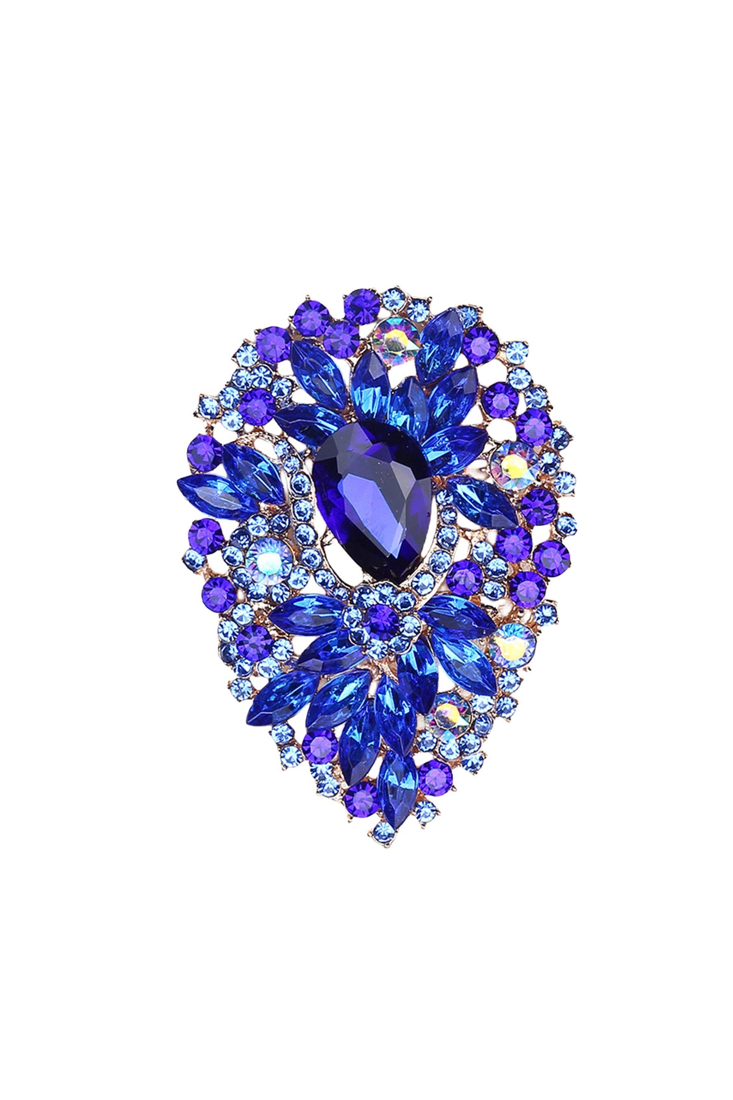 Teardrop Rhinestone Pin APA14939: Multi