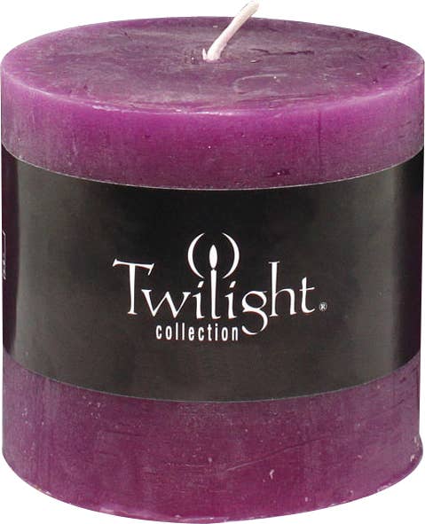 Bordeaux w/ Cinnamon Scented Rustic Pillar Candles | 3 Inch: