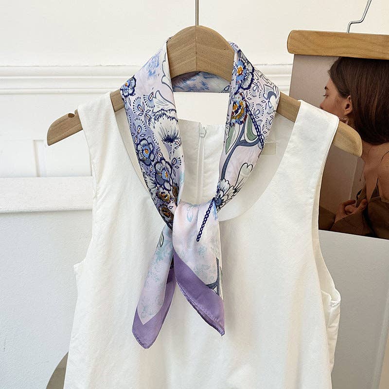 Neck Tie Square Scarf _AL-931148: Green