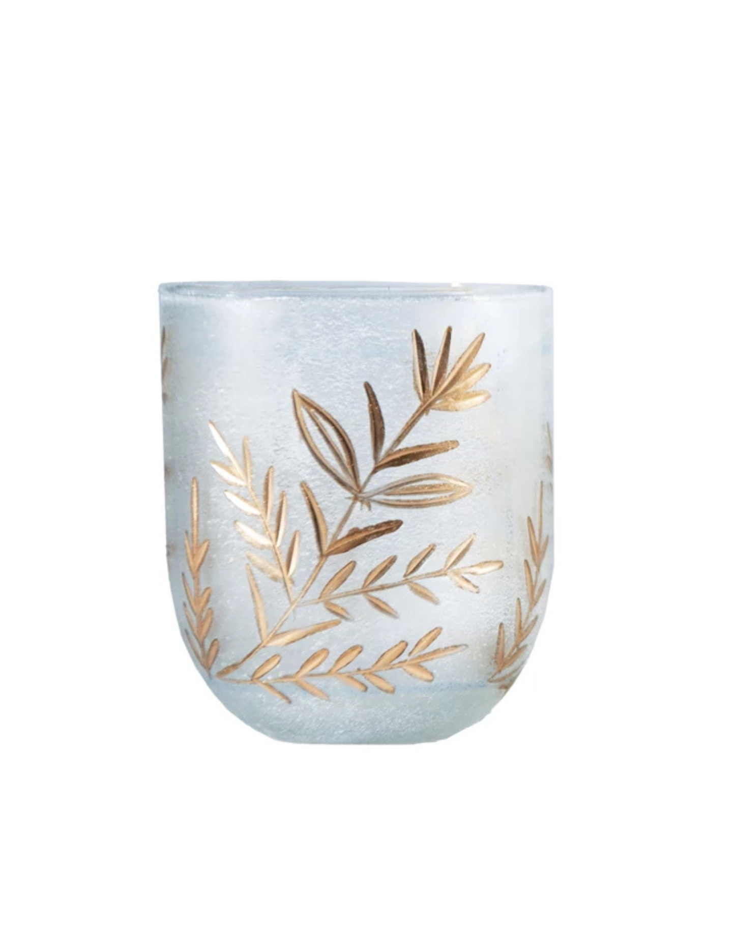 Hand-Painted Etched Glass Tealight/Votive Holder, 2 Styles