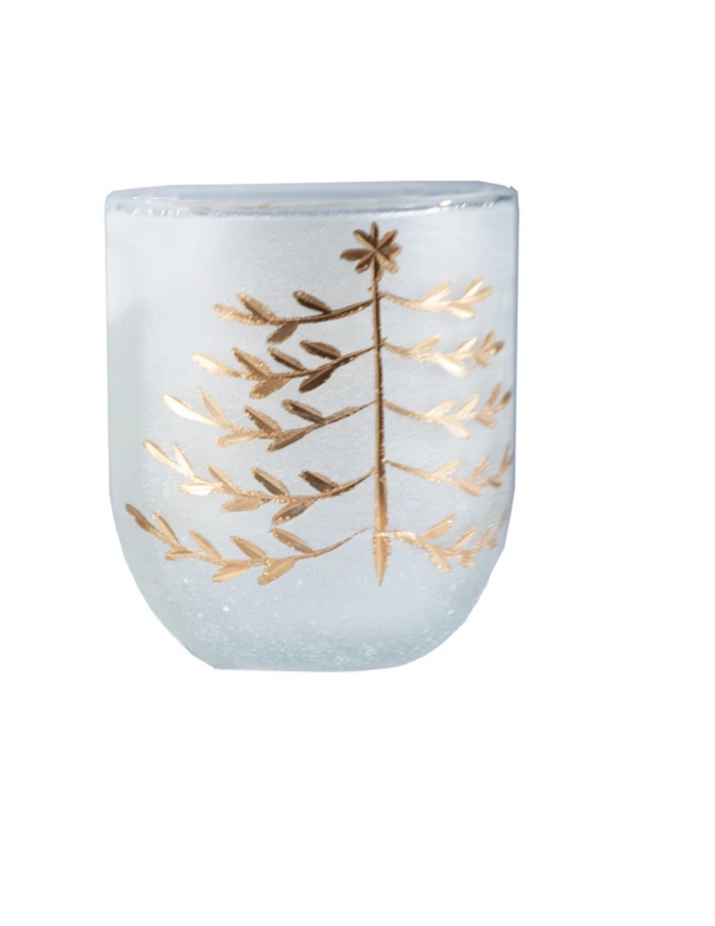 Hand-Painted Etched Glass Tealight/Votive Holder, 2 Styles