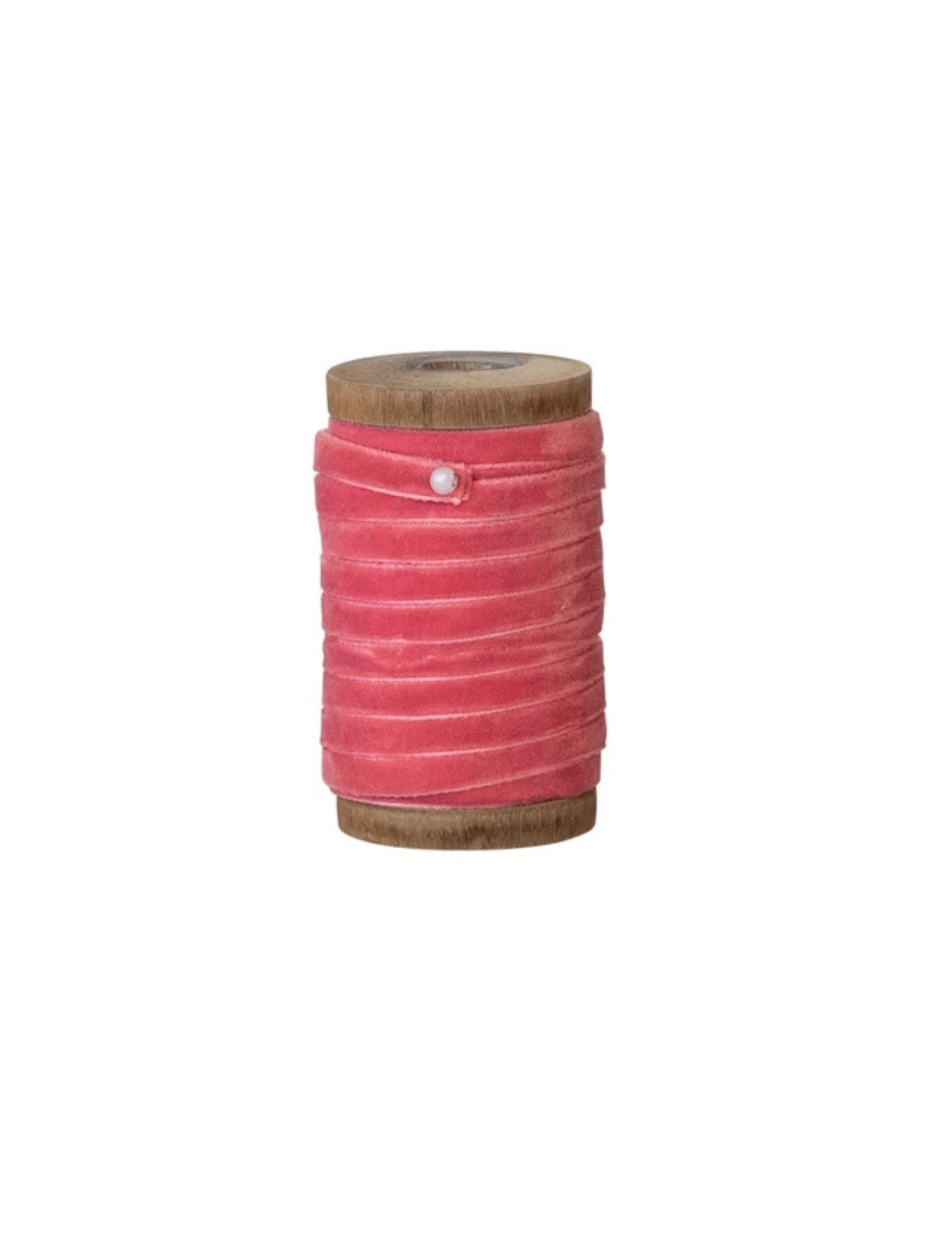 Velvet Ribbon on Wood Spool, 3 Colors